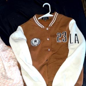 Forever 21 #23 brown and white la jacket
